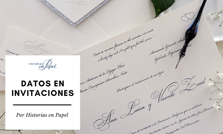datos en invitaciones de boda